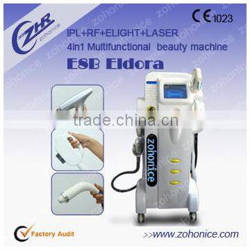 E8B Newest 4in 1 cooling system e-light ipl rf laser hair removal machine