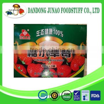 Chinese red strawberry canned