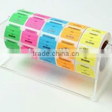 clear acrylic roll label holder