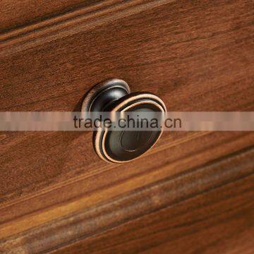 Round cabinet knob Antique Bronze