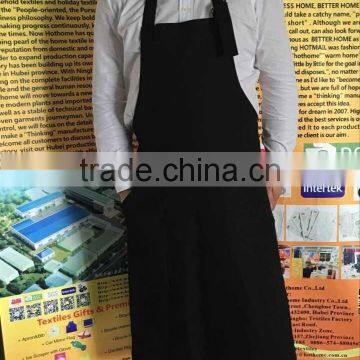 Black Big Apron With Grommet and Pocket photo-6