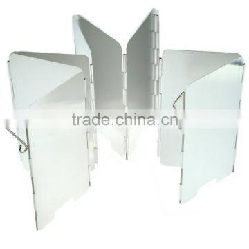 9 Plates Aluminum Foldable Camping Stove Windshield Screen Windscreen