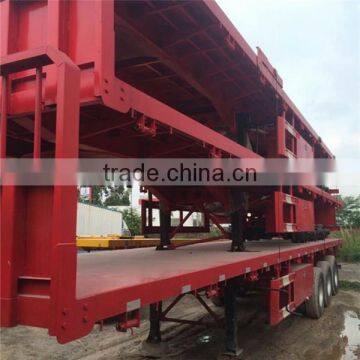 China 40ft Container Truck Semi Trailer, 3 Axle Flatbed Semi-trailer for Sale photo-5