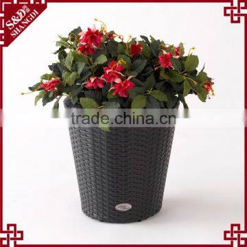 Multi designs polyurethane wicker woven home goods flower pots