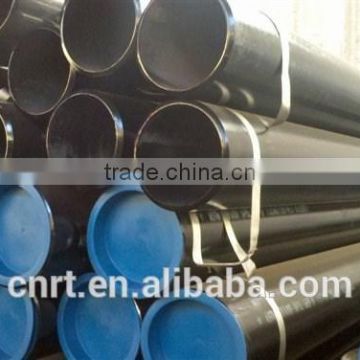 API Certification black erw steel pipe beveled with caps