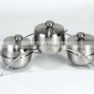 Glass & Stainless Oil Vinegar Salt and Pepper Set photo-6