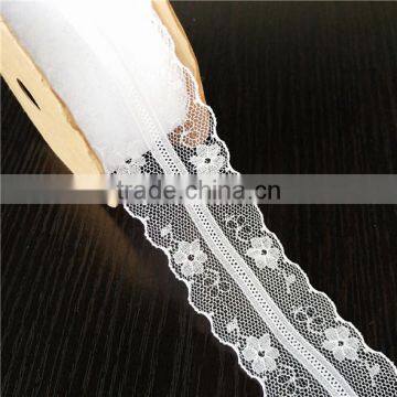 African Wholesale 100%Polyester White Lace Fabric photo-2