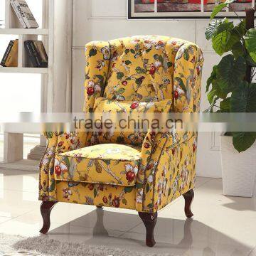 Euro American Rustic Style Fabric Sofa Tiger Chair LQ-D016#-1