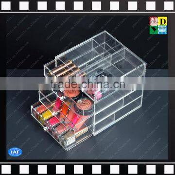 Custom crystal storage box acrylic makeup organizer with 5 drawers