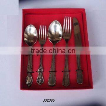 Brass Cutlery set in mat crome finish other styles available