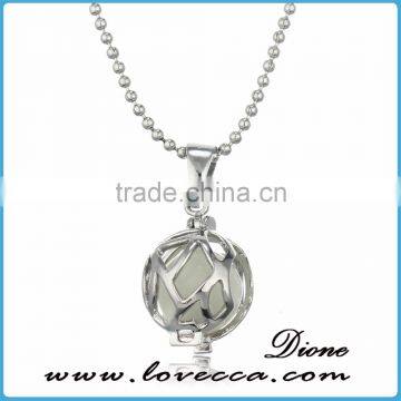 Glowing in Dark Brass Necklace Pendant Personalized Jewelry Glowing Pendant photo-2