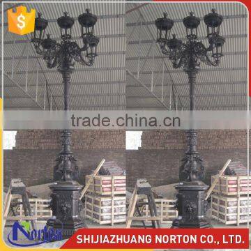 Outdoor antique street decorative cast iron lamp post with 5 lights NTILP-270A