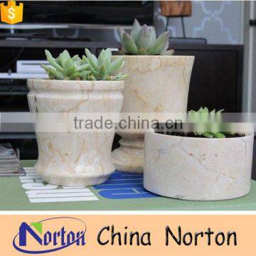 Indoor mini home decoration square succulent marble flowerpot NTMF - FP015L