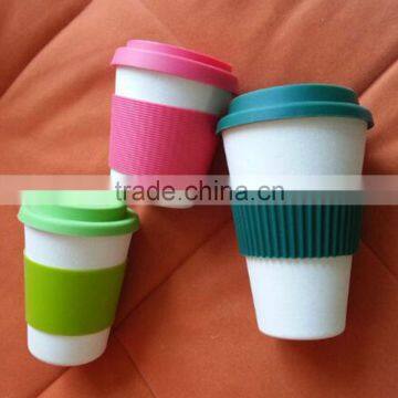 High standard Hot selling Degradable bamboo fiber cup mug without handle