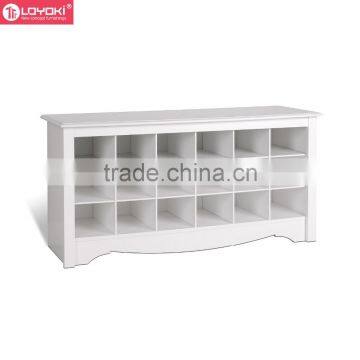 2016 New Cubbie Storage Bench Shoe Organizer Entryway Shoe Storage Bench Eco-friendly MDF Wood Bench photo-3