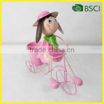 hot sale fatastic decor home and garden metal bicyle planter direct factory in China