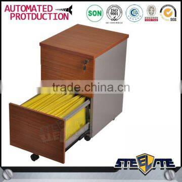 Modern Design 3 Drawer Movable Furniture Filing Cabinet Wrought Iron Indoor Locker photo-3