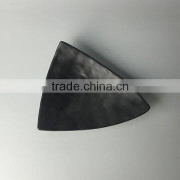 A5 melamine black color triangular disposable plastic japanese soy sauce dish