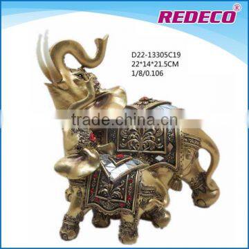 Polyresin golden elephant statues