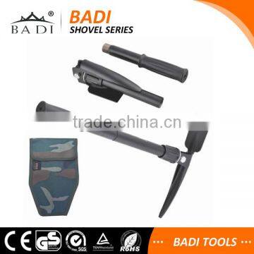 out door camping survival hand mini folding pickaxe and how with carry bag