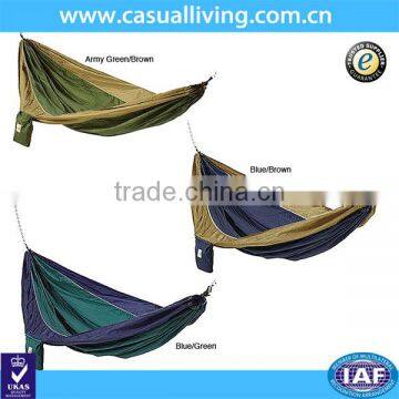 Portable Parachute Nylon Fabric Outdoor Travel Campin 2 person Hammock with carry bag