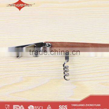 Multi Functional Wooden Handle Corkscrew Wine Opener photo-6