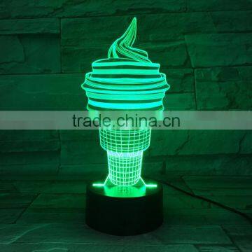 UCHOME 3d Light Model Ice Cream 3d Illusion Table Lighting Lamp photo-2