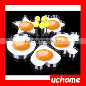 UCHOME Numerous Styles Stainless Steel Egg Mold, Fried Egg Mold,Stainless Steel Egg Rings