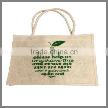 Christmas Fashion Tote Bag Made by Jute Fabric Recycling photo-2