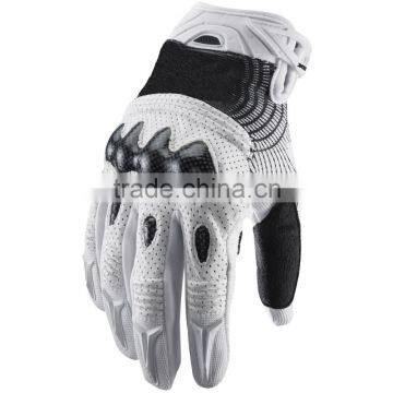 White Motorbike Gloves