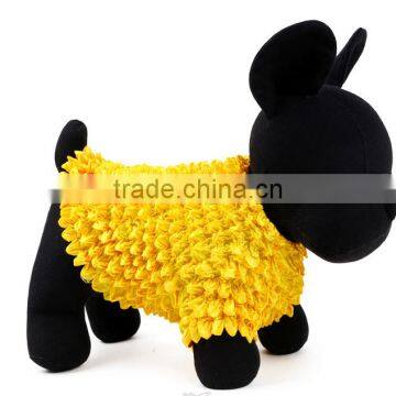 Hot Sale Solid Color Polyester Satin Pet Clothes Dog Clothes Small Dog Needle t Shirt