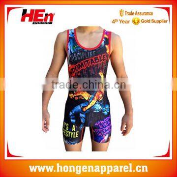 Wholesale Cheap Prices Sublimation Printing china Wrestler Singlet