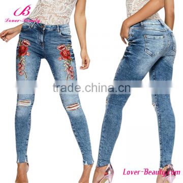 High Quality Denim Women Pants Plain Jeans