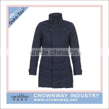 women winter parka padded jackets with stand collar