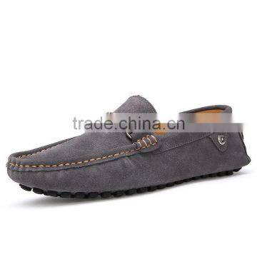 Swede Leather casual shoes fashion for male have sample, high quality genuine leather peas shoes casual for men