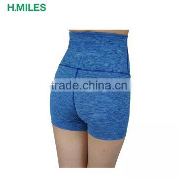 OEM High Quality Gym Elastic Comfortable High Wasit Yoga Shorts Pants photo-3