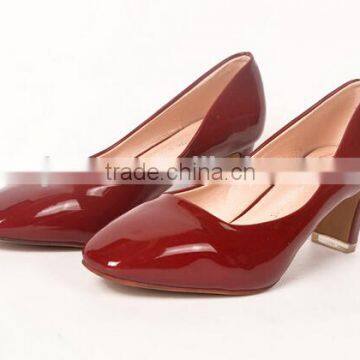 GZY Popular middle heel genuine leather shoes women casual