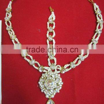 MATHAPATTI DAMINI MAANG BINDI TIKA CRYSTAL BEADS Hair Accessory photo-2