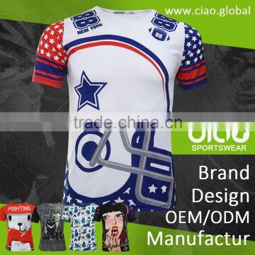 100% Cotton Tishirt Eco-friendly Printing Technology Custom Man Tshirt photo-3