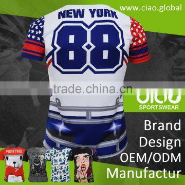 100% Cotton Tishirt Eco-friendly Printing Technology Custom Man Tshirt photo-4