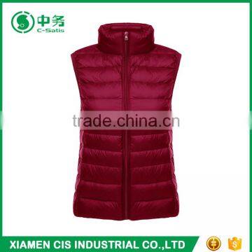 New Look Korean Style Winter Lightweight Slim Fit Lady Duck Down Vest for Sale photo-5