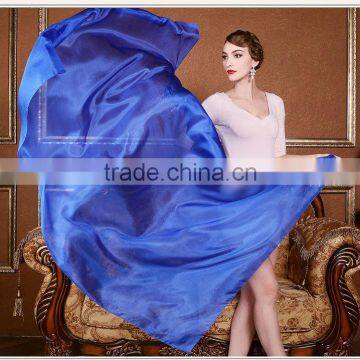 Best-selling Chinese Solid White Blue Purple Pink Pure 100% Silk Long Scarf photo-4