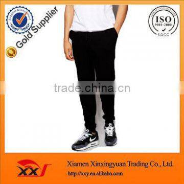 school uniform design 100% cotton sweatpants blank black fleece pants custom french terry slim fit sweatpants