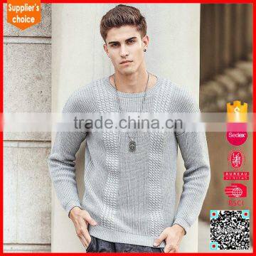 New fashion mens oversized knit grey sweaters pullover baggy sweaters