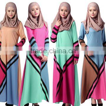 Zakiyyah 033 Spliced Dubai New Long Sleeve Evening Abaya Stone Work Sharjah Maxi Lycra Fancy Colored Muslim Dress For Women