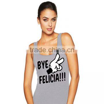 100 Cotton Silk Screen Printing Cut And Sew Open Side Sport Bulk Tank Top photo-3