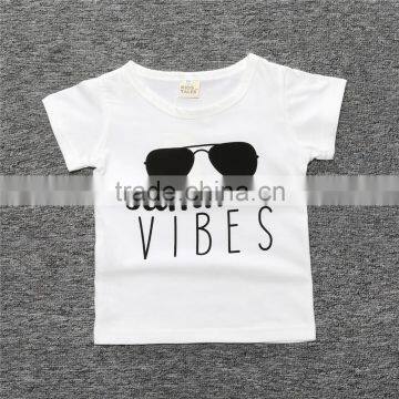 S17508A Baby Girls Summer Glasses Print Girl Cute T-shirt photo-2