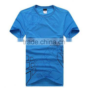 Blue White Short Sleeve Blank T-shirt Custom T shirt Printing Silk Screen