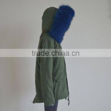 Myfur High Quality Removable Faux Fur Lining Matched Color Raccoon Fur Hood photo-5
