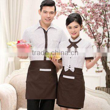 Custom Summer Korean Style Short Sleeve Waitress Uniforms for Western Restaurant Wholesale photo-6